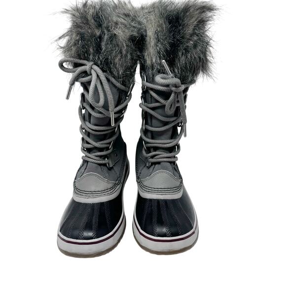 Sorel Joan of Arctic Winter Boots Grey Faux Fur Waterproof Snow Boots Size 7 - Picture 2 of 9
